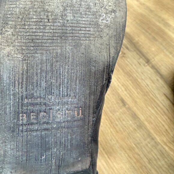 Bed Stu Dark Leather Ankle Booties Studded Distressed Zipper Detail Flat 6.5 - Picture 9 of 12